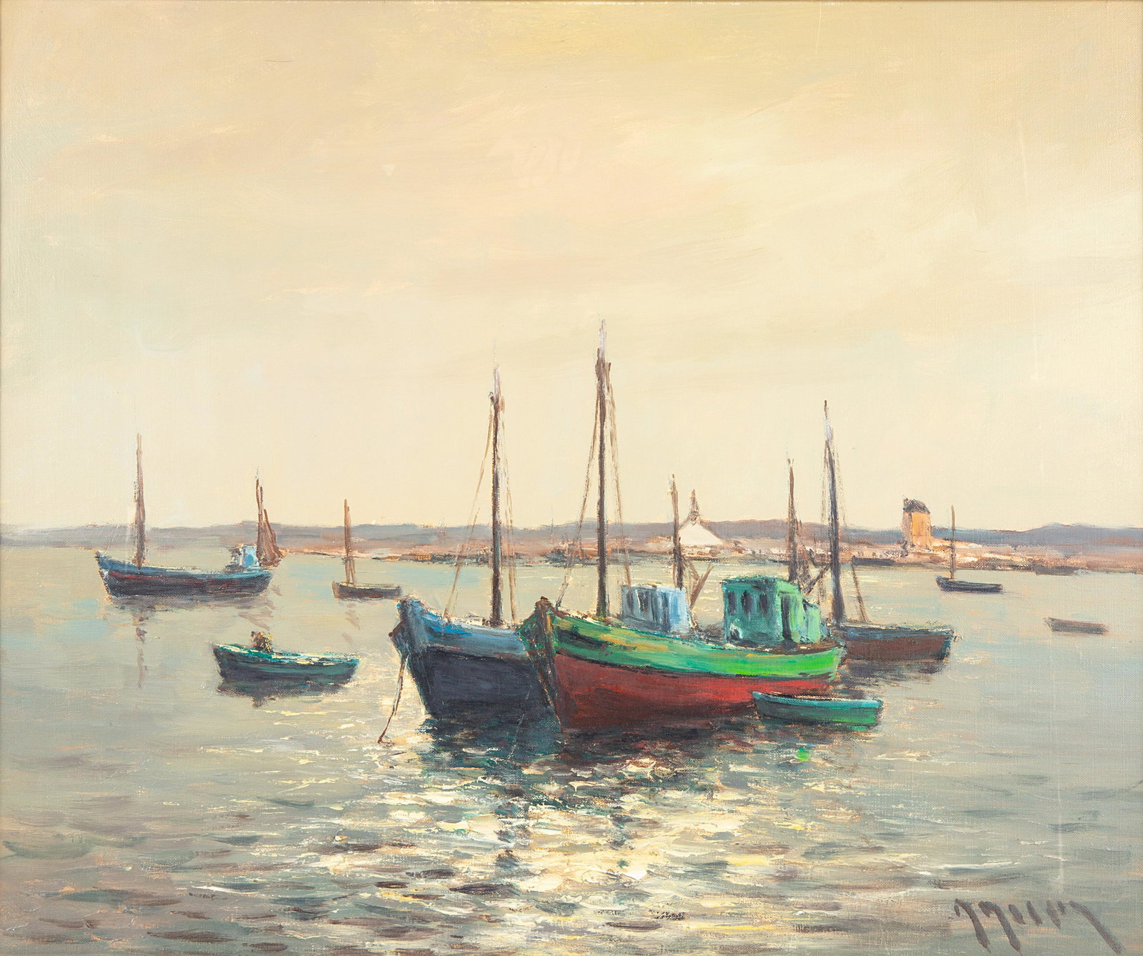 MARCEL MASSON (FRENCH 1911-1988) Bretagne Camaret: MARCEL MASSON (FRENCH 1911-1988) Bretagne Camaret oil on canvas signed lower right, titled on verso canvas dimensions: 54 x 65 cm (23 5/8 x 17 3/4 in.), framed dimensions: 72 x 83.5 cm (28 3/8 x 32 7/