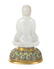 A CHINESE WHITE JADE FIGURE OF BUDDHA SHAKYAMUNI WITH - 2
