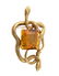 A LATE 20TH CENTURY ERIC DE KOLB 14K GOLD AND CITRINE