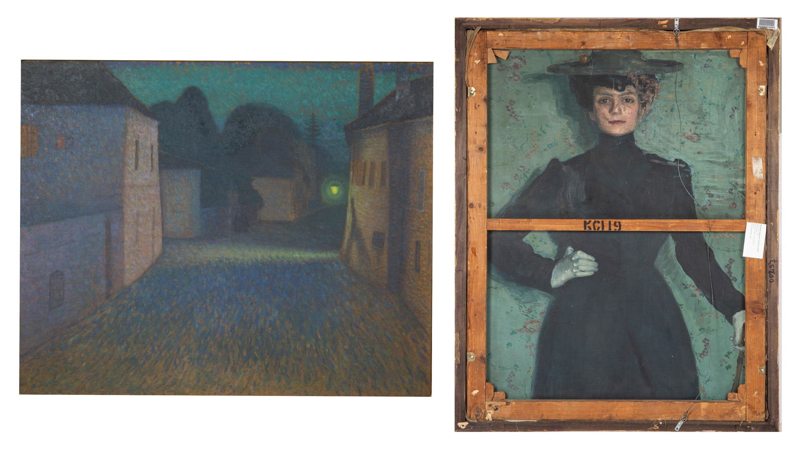 A DOUBLE SIDED WORK BY RUDOLF HIRSCHENHAUSER (AUSTRIAN (1 of 5)