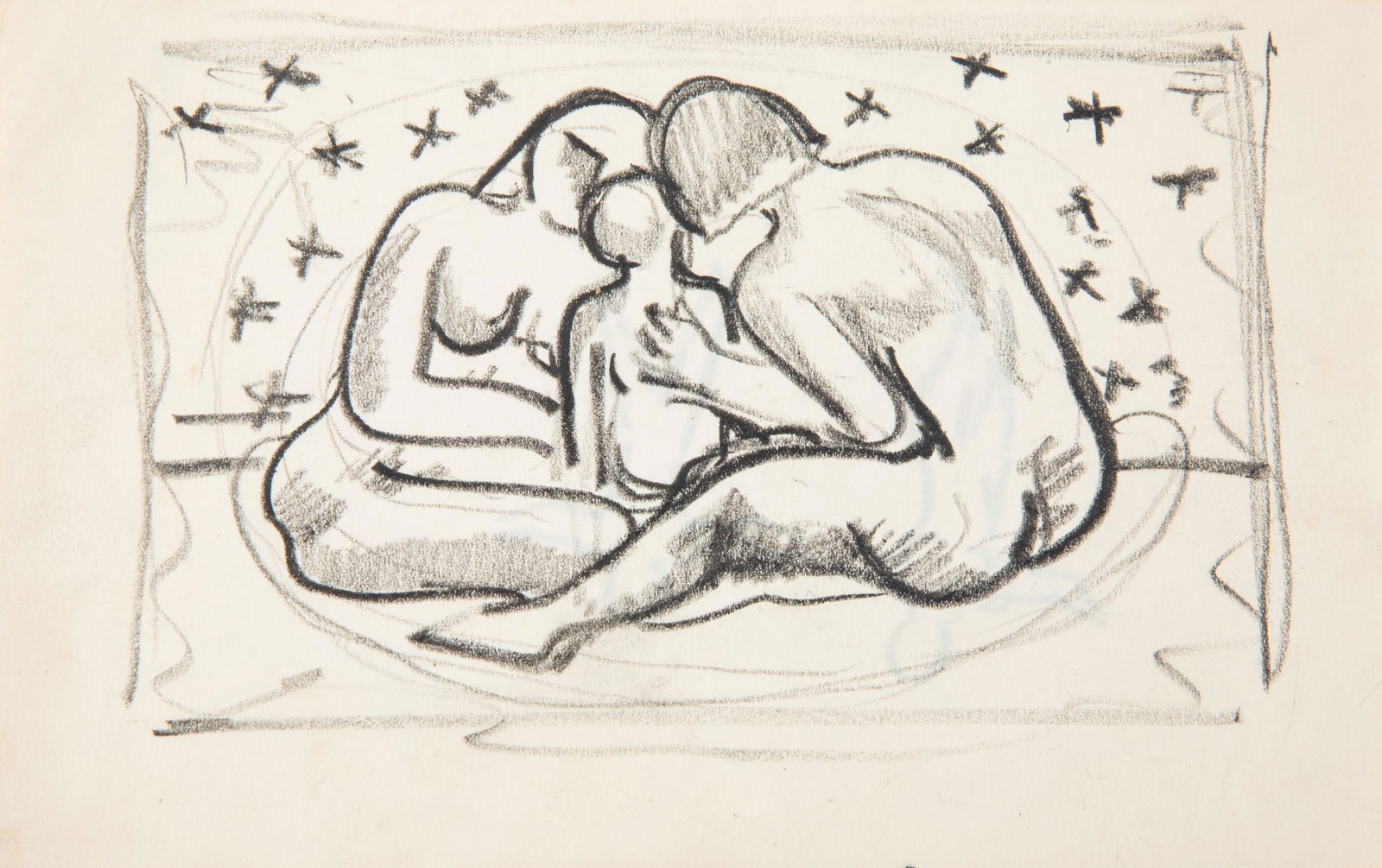 A DOUBLE SIDED DRAWING BY ROCKWELL KENT (AMERICAN (1 of 2)