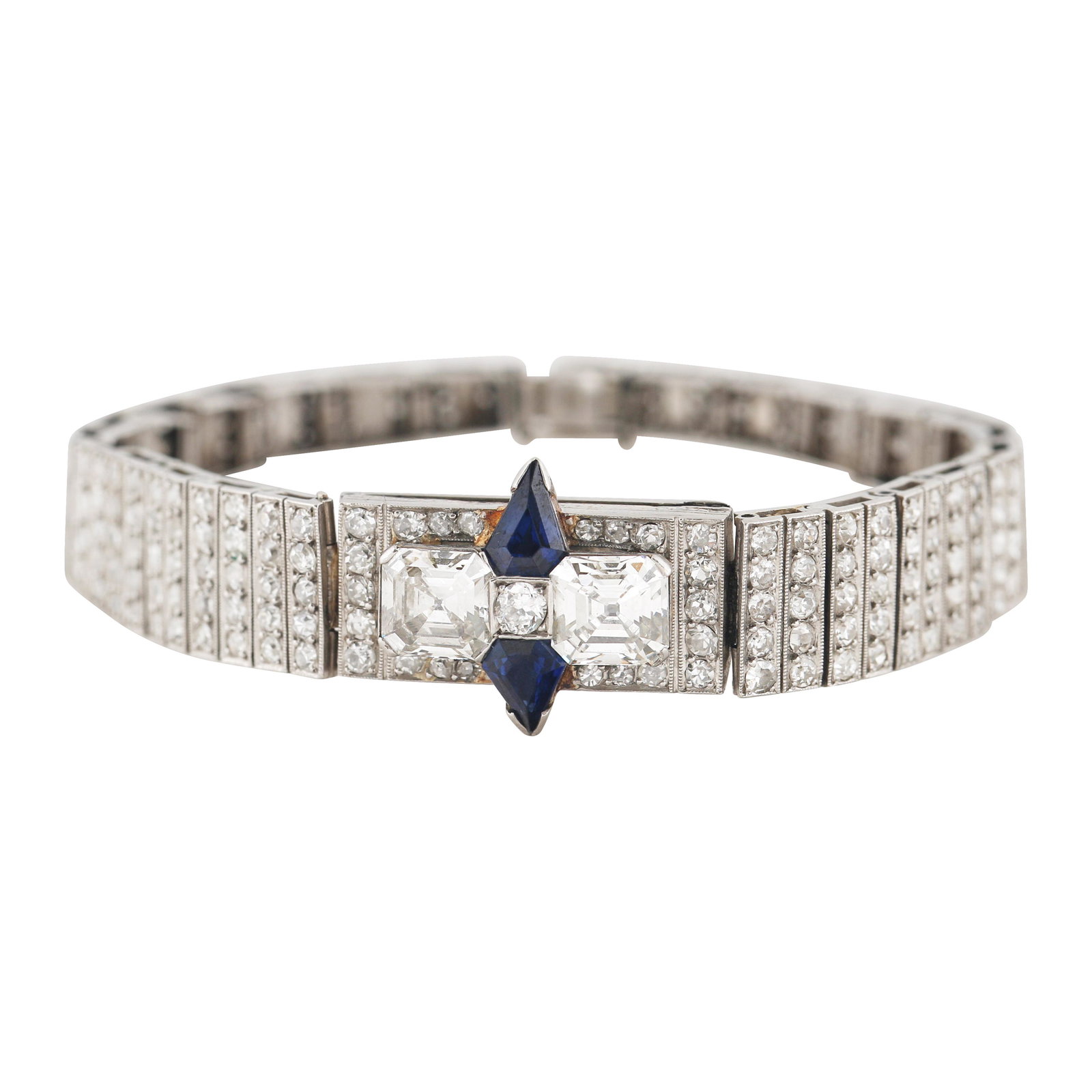 A DIAMOND AND SAPPHIRE BRACELET (1 of 3)