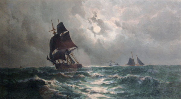 MAURITZ DE HAAS b1832 Marine Listed Etching