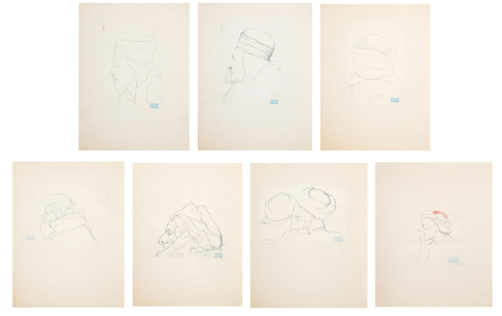 A GROUP OF SEVEN DRAWINGS BY JOSEPH STELLA (AMERICAN (1 of 13)