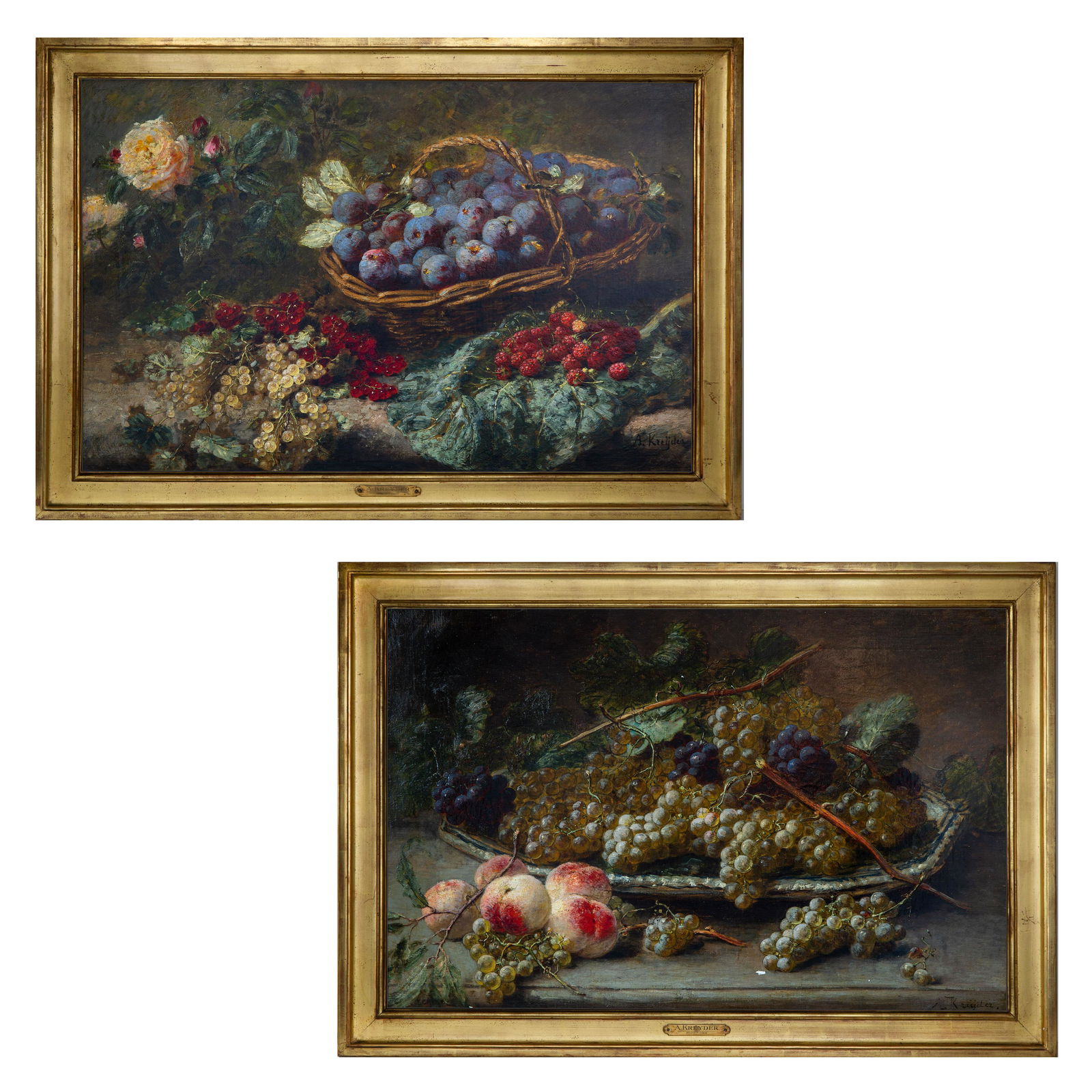 A PAIR OF FRUIT BASKET STILL LIVES BY ALEXIS KREYDER (1 of 9)