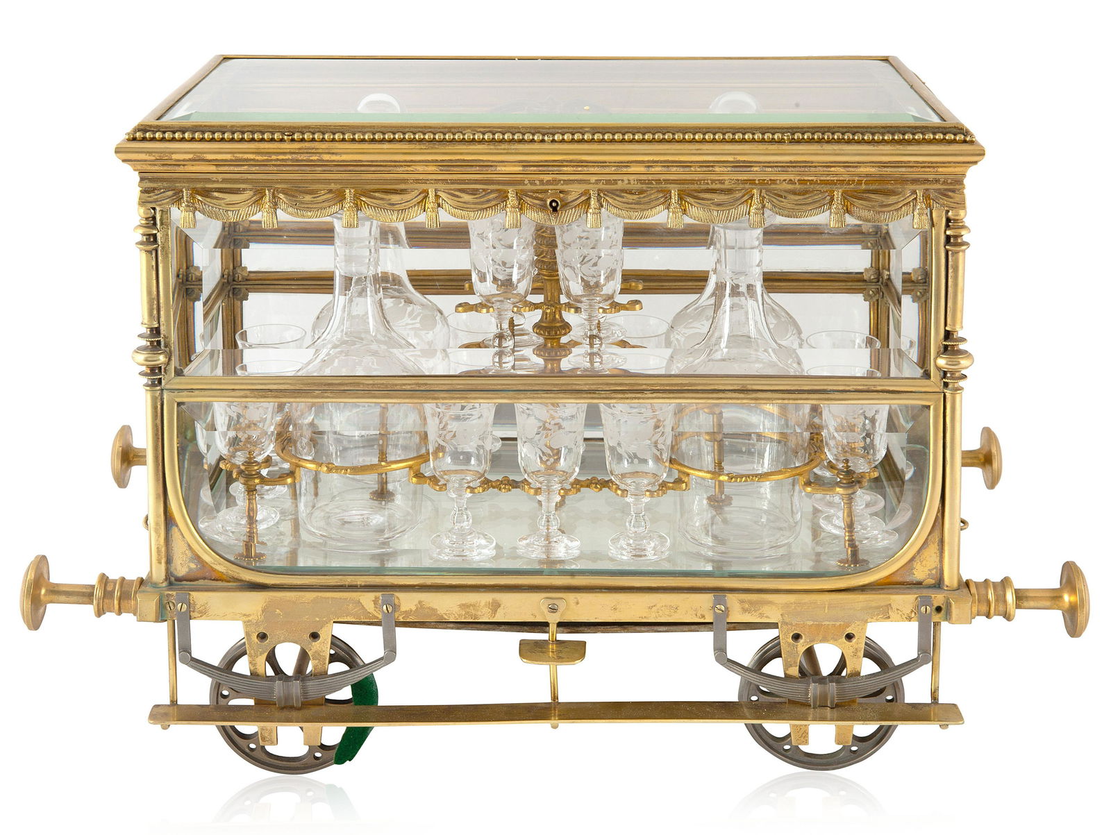 A FRENCH ORMOLU-MOUNTED CRYSTAL CAVE A LIQUEUR (1 of 3)