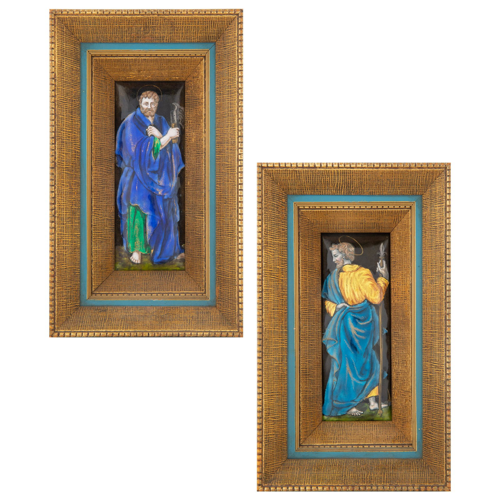 A PAIR OF FRENCH ENAMEL PLAQUES, MANNER OF LEONARD (1 of 7)