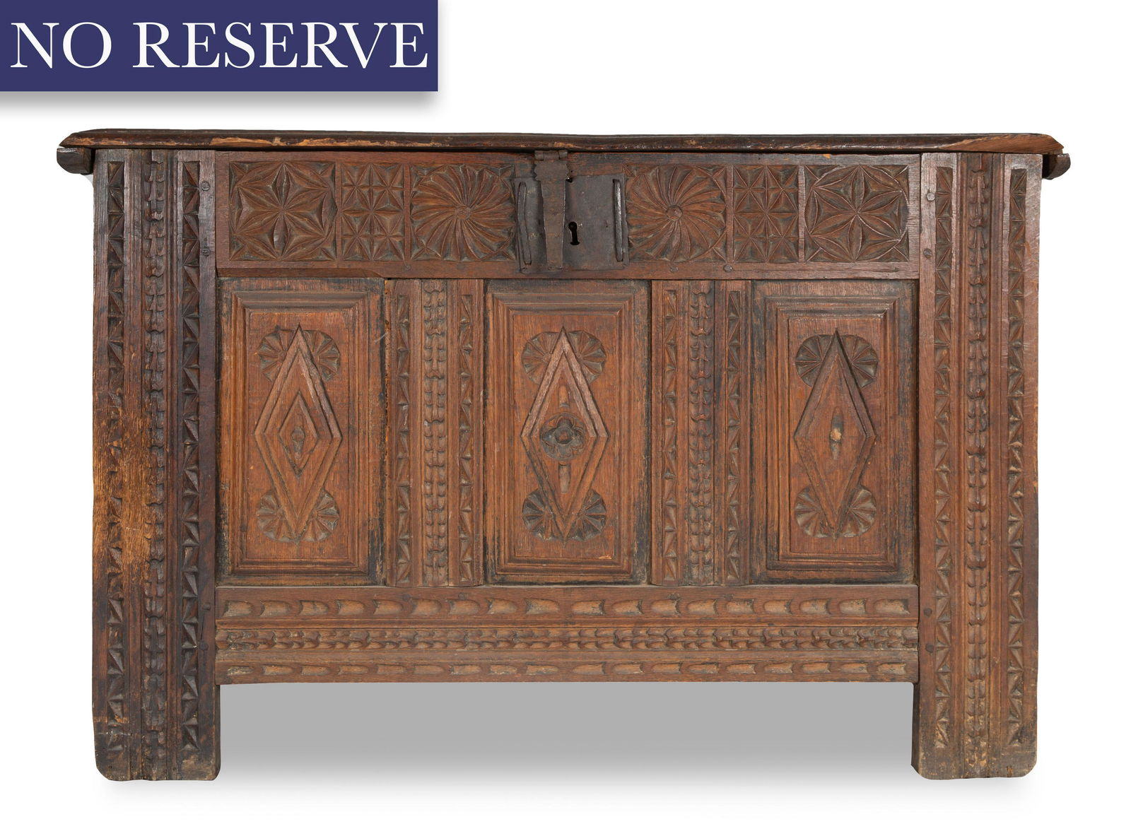 [ROERICH] A FRANCO-FLEMISH OAK AND CHESTNUT CHEST (1 of 5)