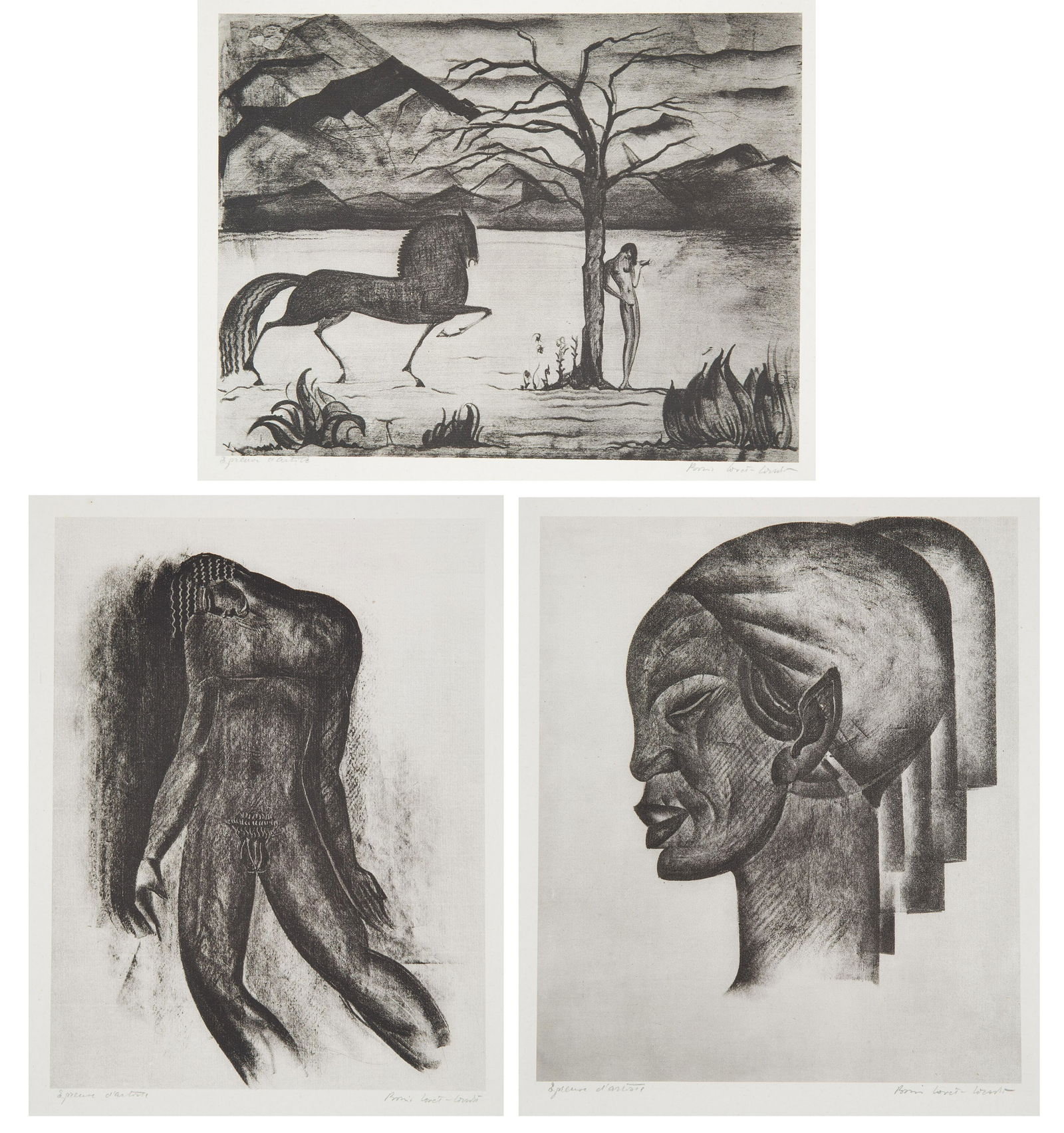 A GROUP OF TEN LITHOGRAPHS BY BORIS LOVET-LORSKI (1 of 8)