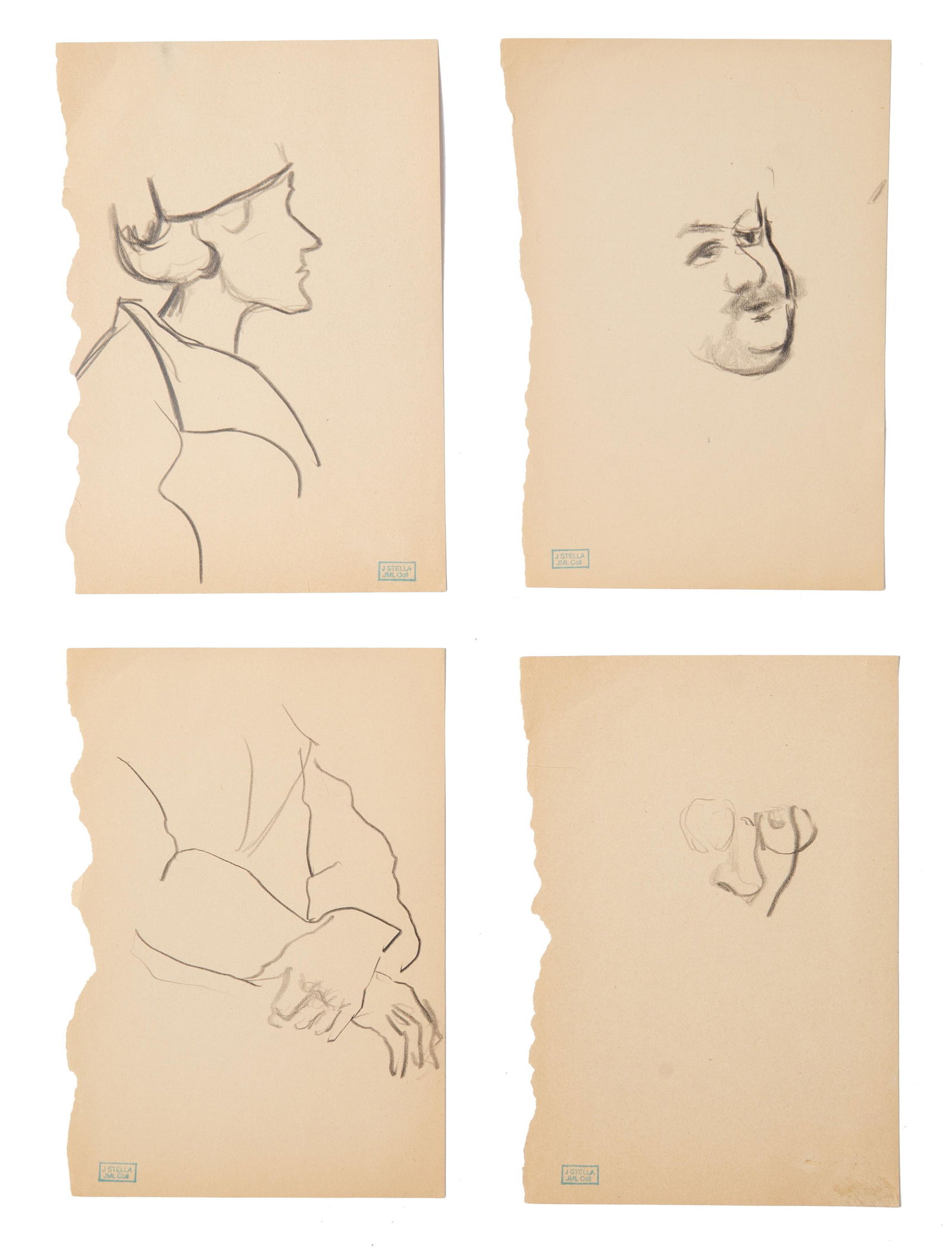 A GROUP OF FOUR DRAWINGS BY JOSEPH STELLA (AMERICAN (1 of 7)