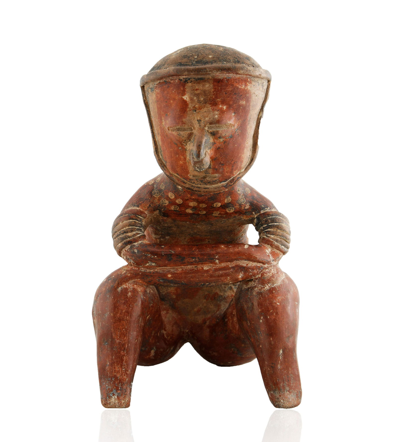 200 BC-200 AD PRE-COLUMBIAN SEATED CHINESCO FIGURE, (1 of 5)