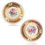 1850S-1870S PAIR OF POPOV RUSSIAN PORCELAIN PLATES,