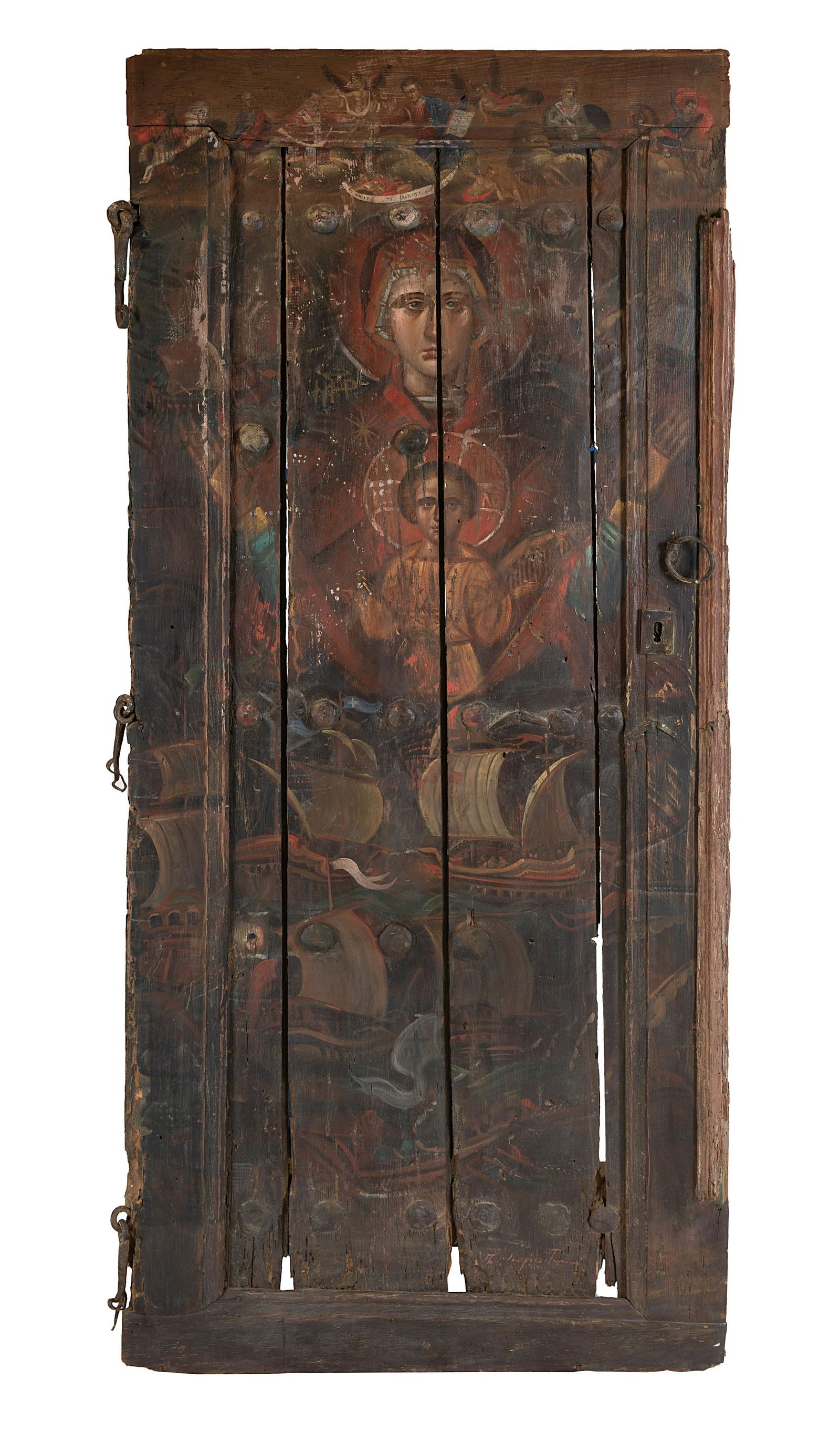 ARMENIAN PAINTED WOODEN DOOR (1 of 3)