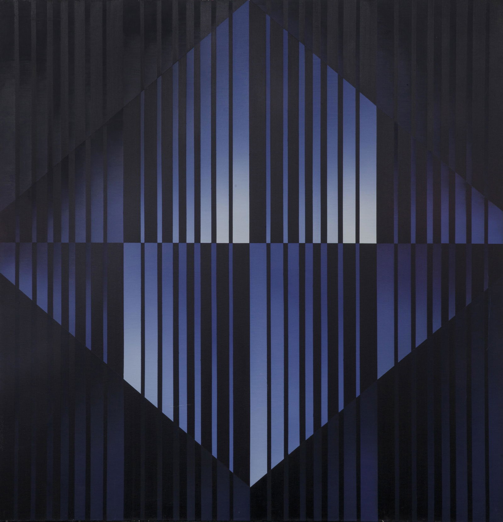 ELIZABETH GRACHEV (RUSSIAN B. 1937): ELIZABETH GRACHEV (RUSSIAN B. 1937) Blue Diamond ,1980 oil on canvas 178 x 173 cm (70 1/8 x 68 1/8 in.) signed and dated on verso CONDITION Unframed, the work appears in age-appropriate condition. Sca