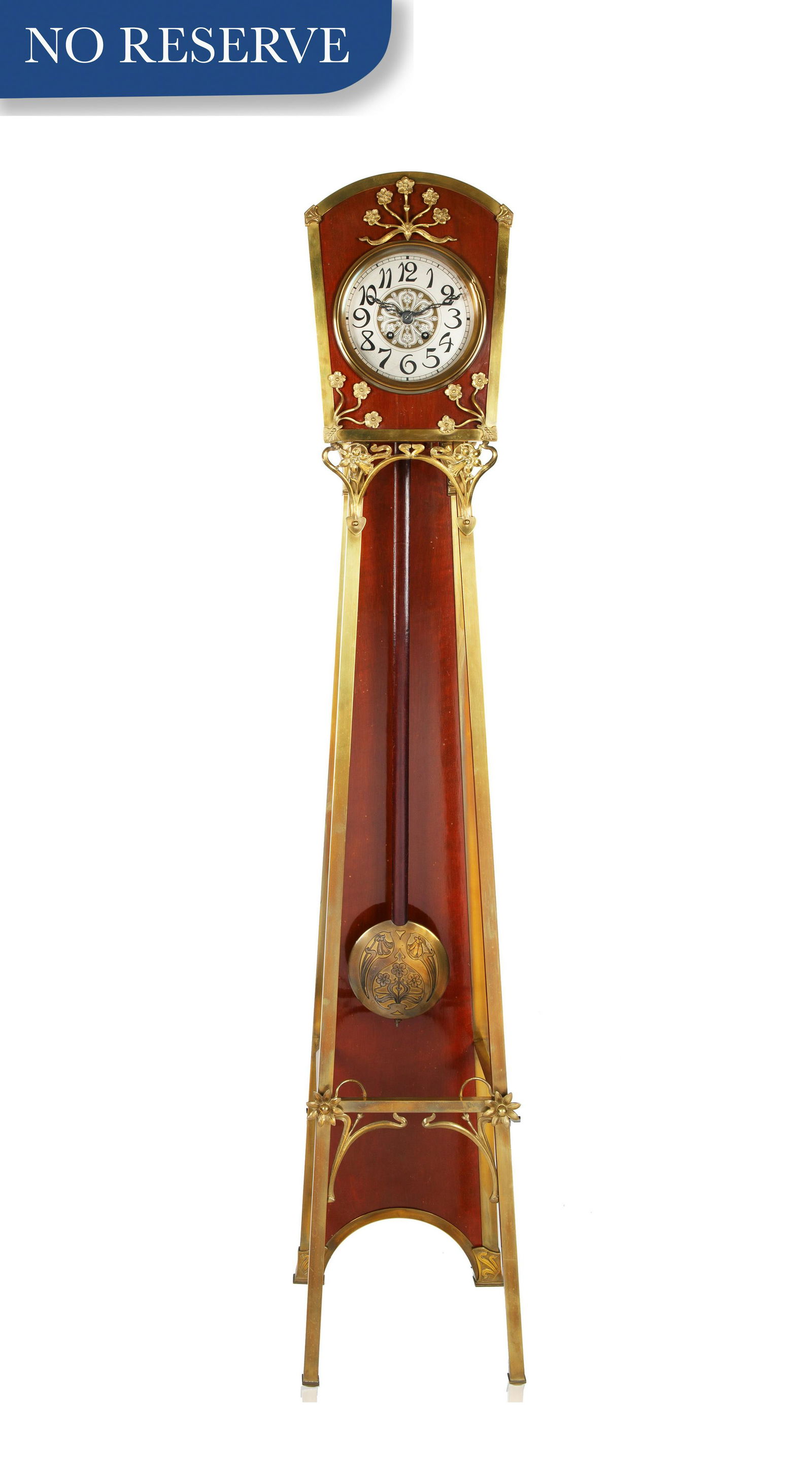 FRENCH ART NOUVEAU STYLE GRANDFATHER CLOCK (1 of 8)