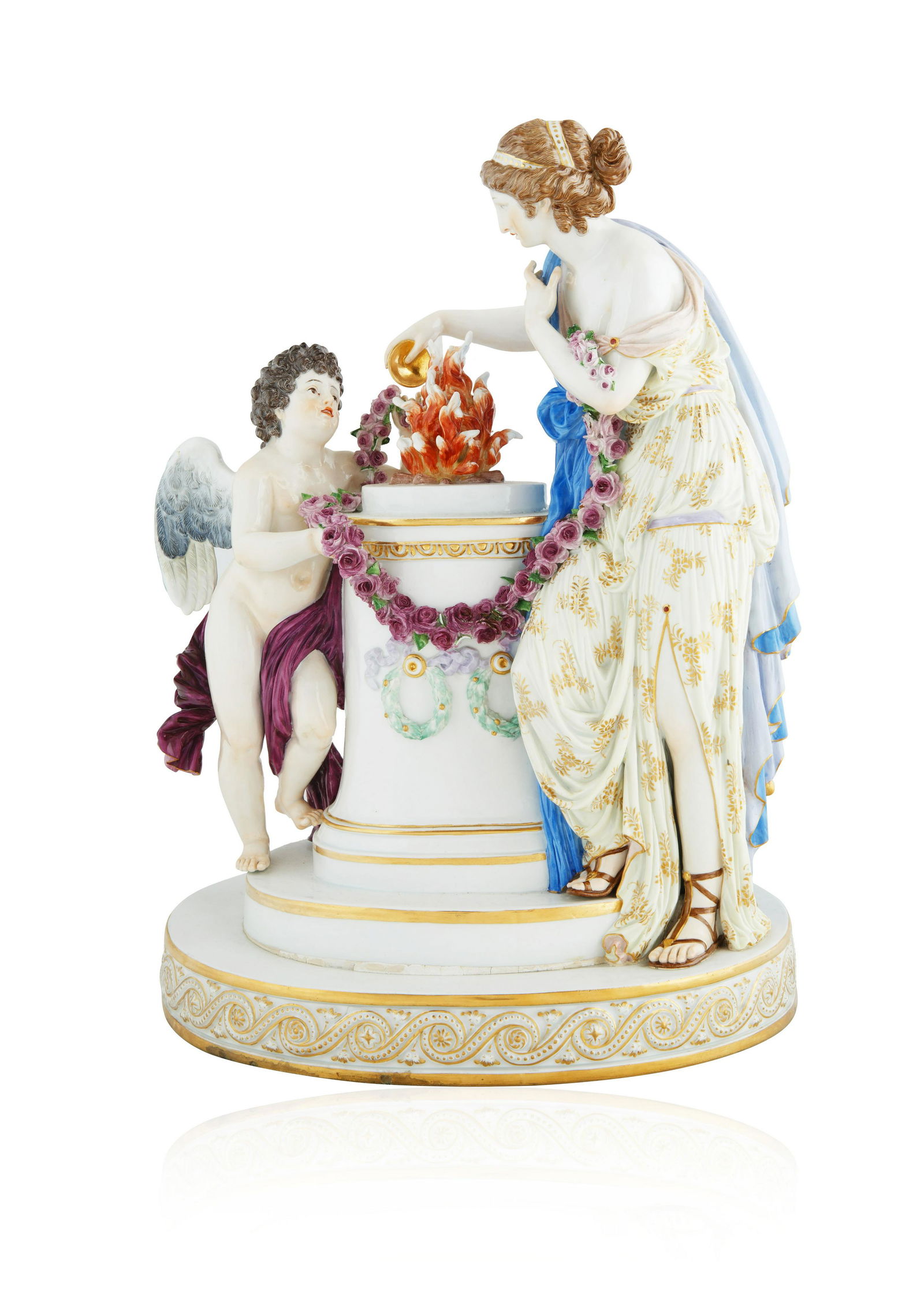 MEISSEN PORCELAIN ALLEGORICAL FIGURAL GROUP (1 of 4)