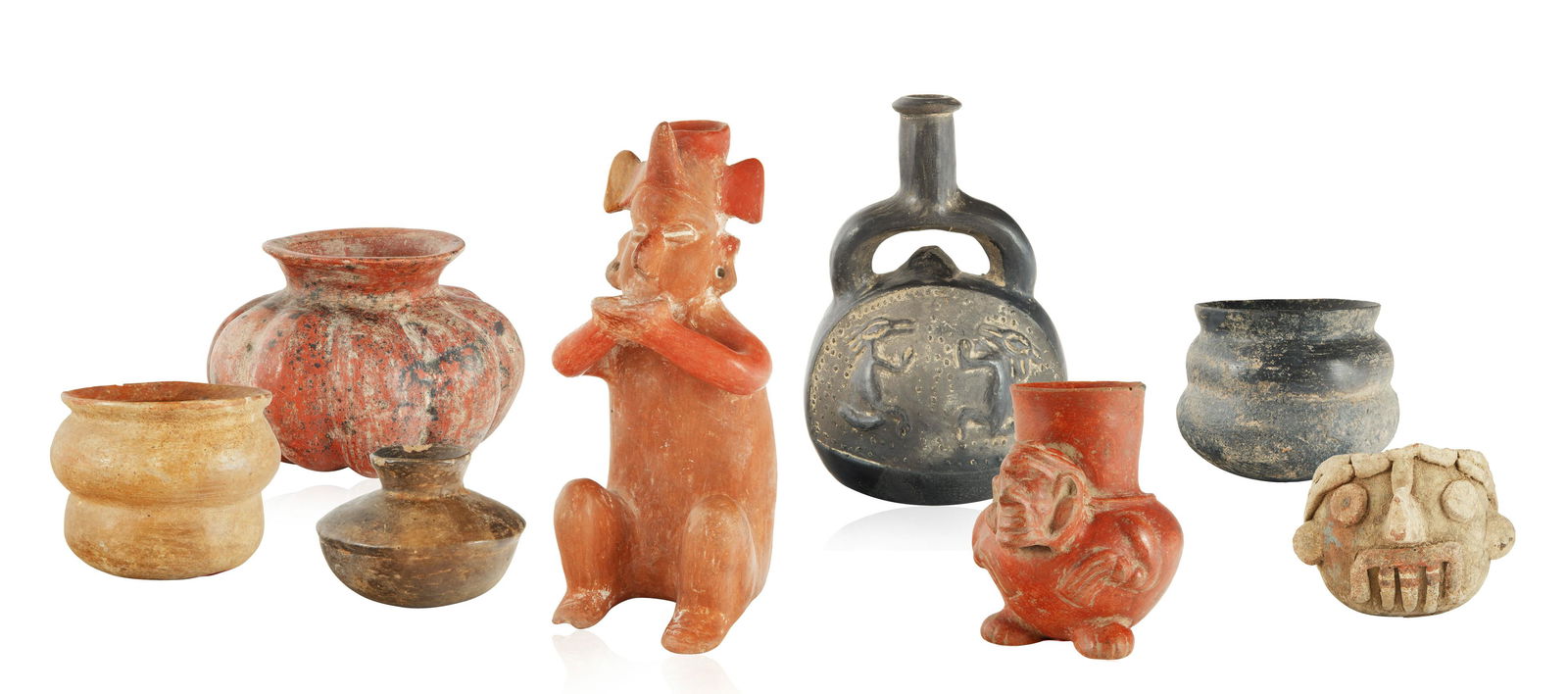 GROUP OF 8 COLIMA AND MICHOACAN POTTERY VESSELS (1 of 10)