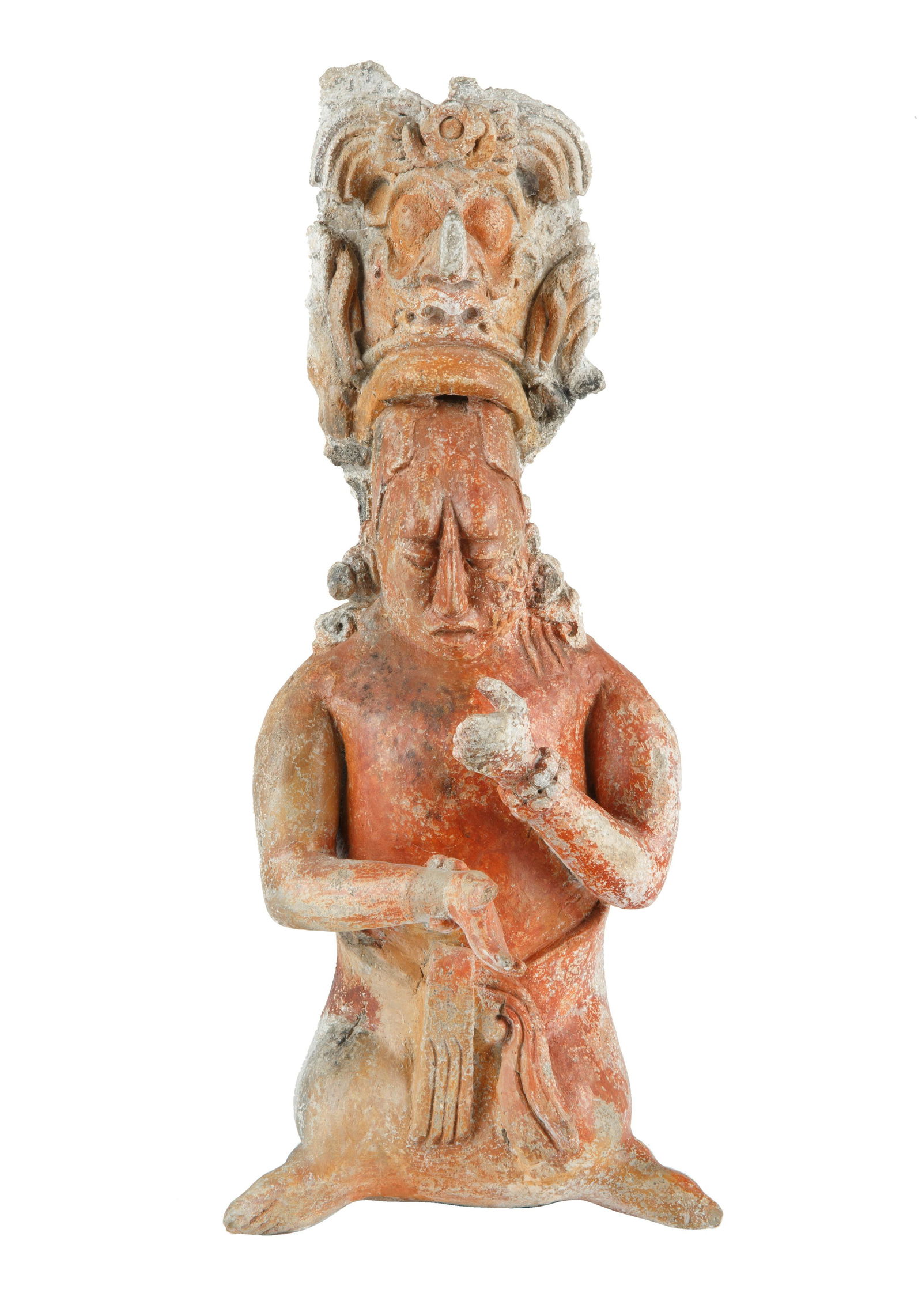 CIRCA 550-950 MAYA JAINA-STYLE EARTHENWARE FIGURE (1 of 6)