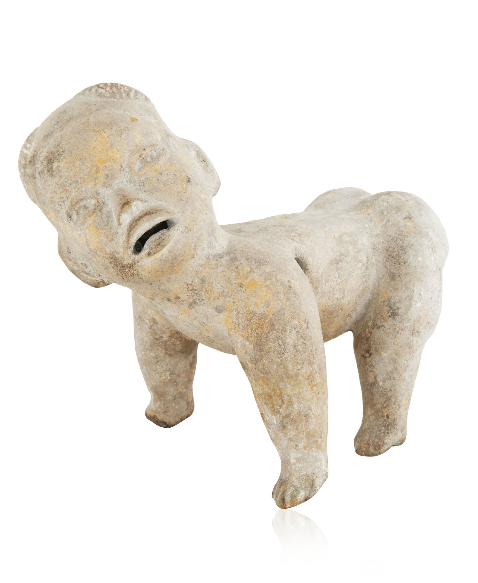 1200-900 BCE OLMEC FIGURE OF A CRAWLING BABY (1 of 2)