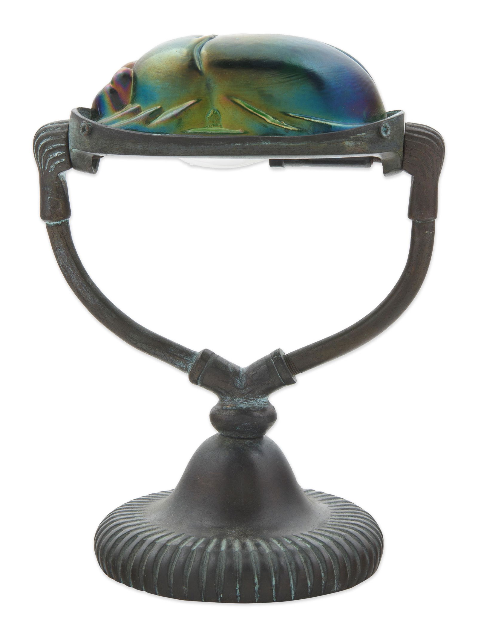 MANNER OF TIFFANY STUDIOS, â€œSCARABâ€ TABLE LAMP (1 of 6)