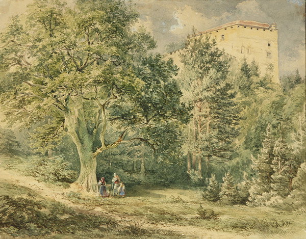 RUDOLF VON ALT (AUSTRIAN 1812-1905), "Peasants Pray