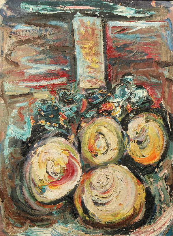 NAHUM TSCHACBASOV (RUSSIAN-AMERICAN 1899-1984), "V: NAHUM TSCHACBASOV (RUSSIAN-AMERICAN 1899-1984), "Vase of Flowers," 1947, oil on canvas, 61 x 45.7 cm (24 x 18 in.), signed lower right and signed and dated on the verso. Nahum Tschacbasov was born int