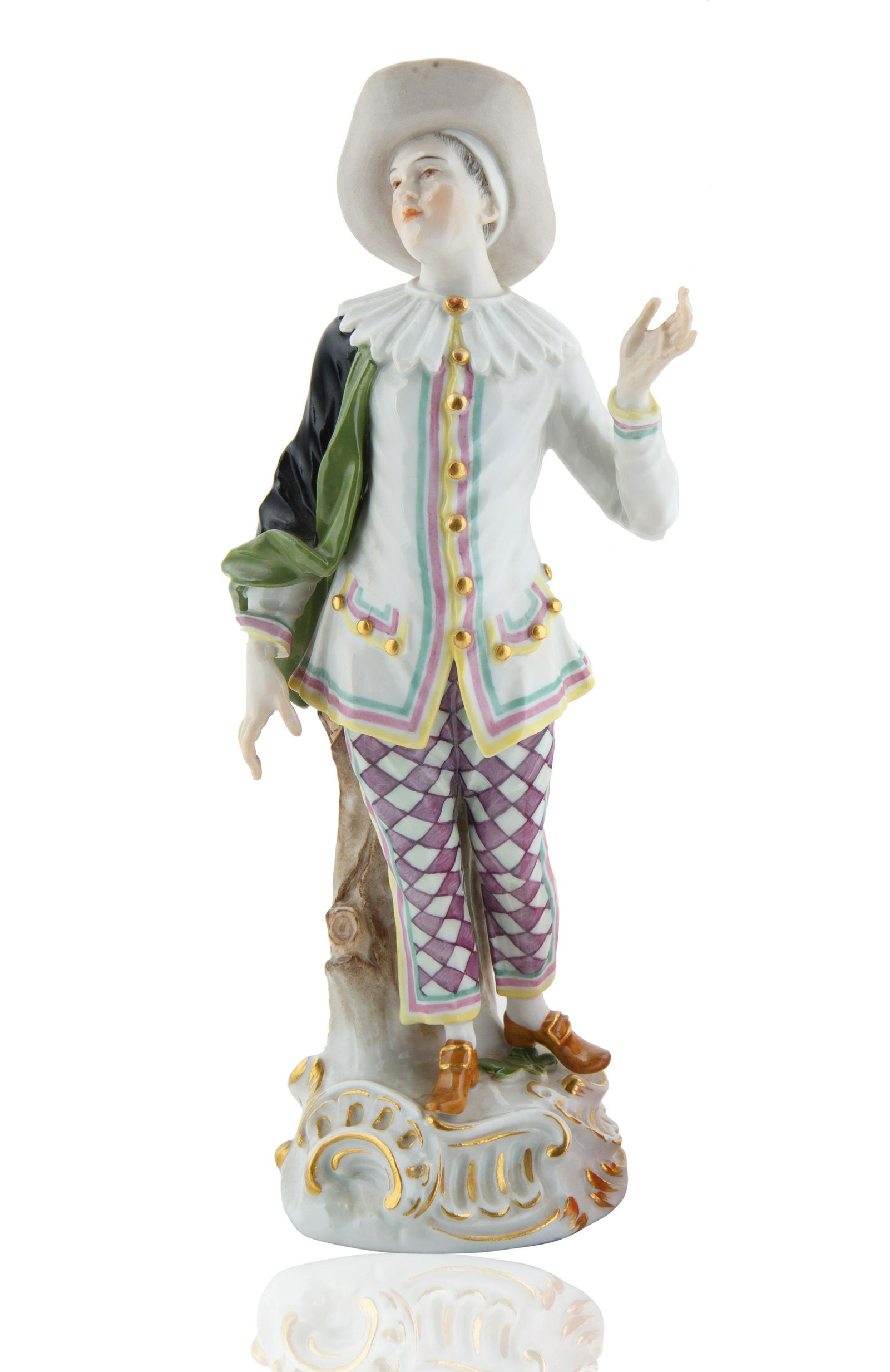 MEISSEN-STYLE 'DISTINGUISHED HARLEQUIN' PORCELAIN FIGURE (1 of 5)