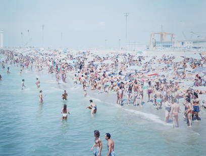 MASSIMO VITALI (ITALIAN B. 1944): Viareggio Sun From A Portfolio of Landscapes and Figures offset lithograph 65.5 x 85.5 cm (25 3/4 x 33 5/8 in.) unframed CONDITION The offset lithograph is in very good condition. Very minor wear to t