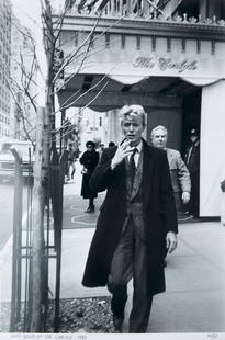 ART ZELIN (AMERICAN 1941-2016): David Bowie at the Carlyle 1982 archival pigment print 58 x 39 cm (22 7/8 x 15 3/8 in.) [image] unframed dated, titled with edition 14/50 in ink lower margin; signed in ink on verso by Stephen Zelin,