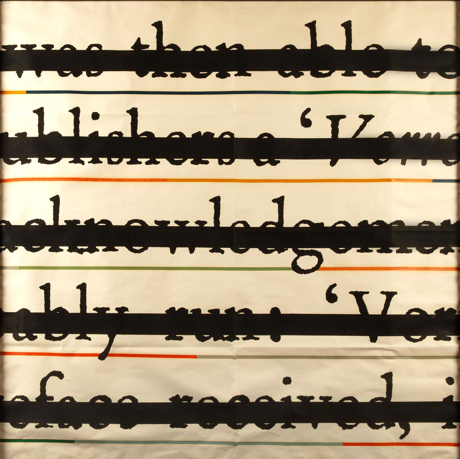 JOSEPH KOSUTH (AMERICAN B. 1945): Zero and Not (Fragment) 1986 offset lithograph 133 x 143.5 cm (52 3/8 x 56 1/2 in.) [sight] framed dimensions: 137 x 147.5 cm (54 x 58 1/8 in.) PROVENANCE Joseph Kosuth was born in 1945 in Toledo, Ohi