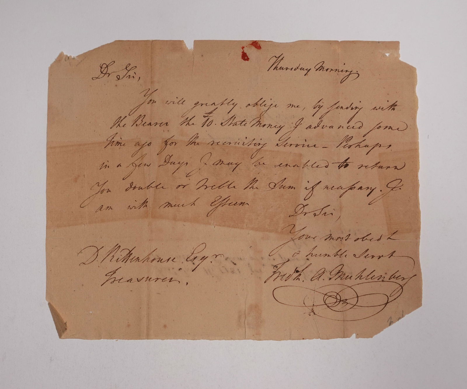 A COLLECTION OF SIGNED DOCUMENTS, RECEIPTS AND LETTERS PERTAINING TO THE REVOLUTIONARY WAR, VARIOUS (1 of 5)