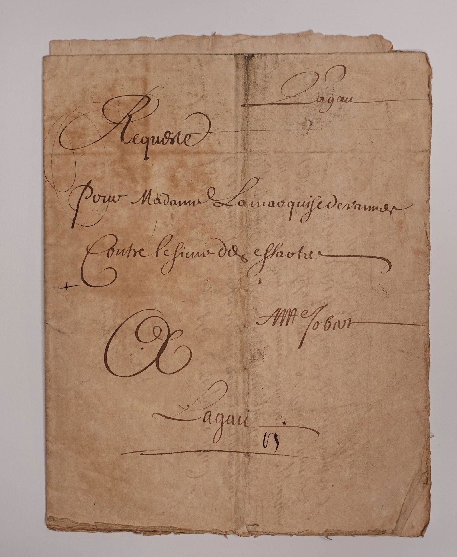 A GROUP OF THREE FRENCH 17TH CENTURY DOCUMENTS (1 of 3)