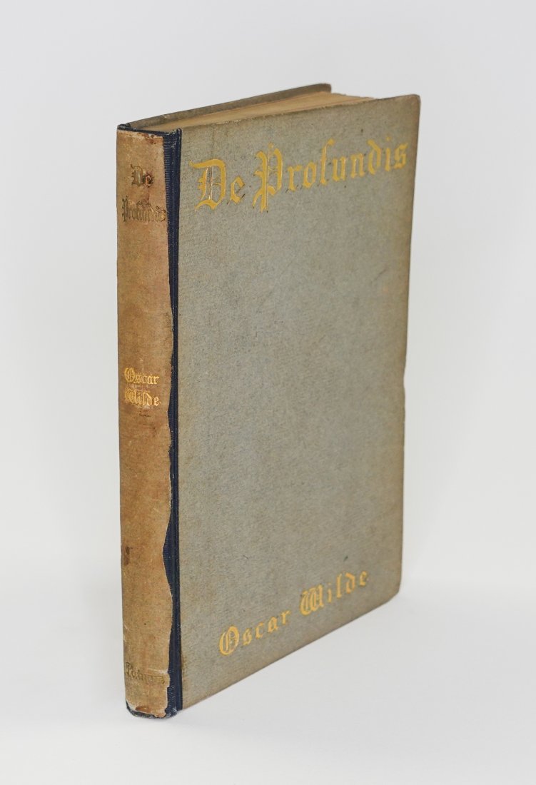 WILDE, DE PROFUNDIS, 1911: OSCAR WILDE, DE PROFUNDIS (New York; London: G. P. Putnam's Sons; The Knickerbocker Press, 1911), 18.5 x 12.8 cm (7 1/4 x 5 1/16 in.), 154 pp., second edition.