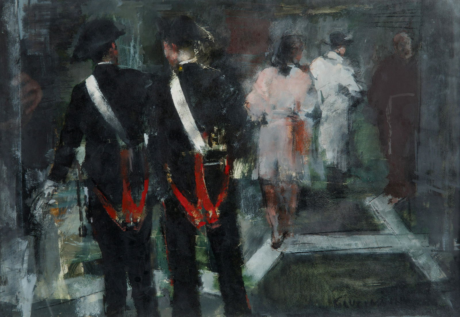 GRIGORY GLUCKMANN (RUSSIAN 1898-1973): GRIGORY GLUCKMANN (RUSSIAN 1898-1973) November in Venice, oil on masonite 39 x 56 cm (15 3/8 x 22 in.) framed dimensions: 50.5 x 73 cm (19 7/8 x 28 3/4 in.) signed lower right PROVENANCE with Dalzell