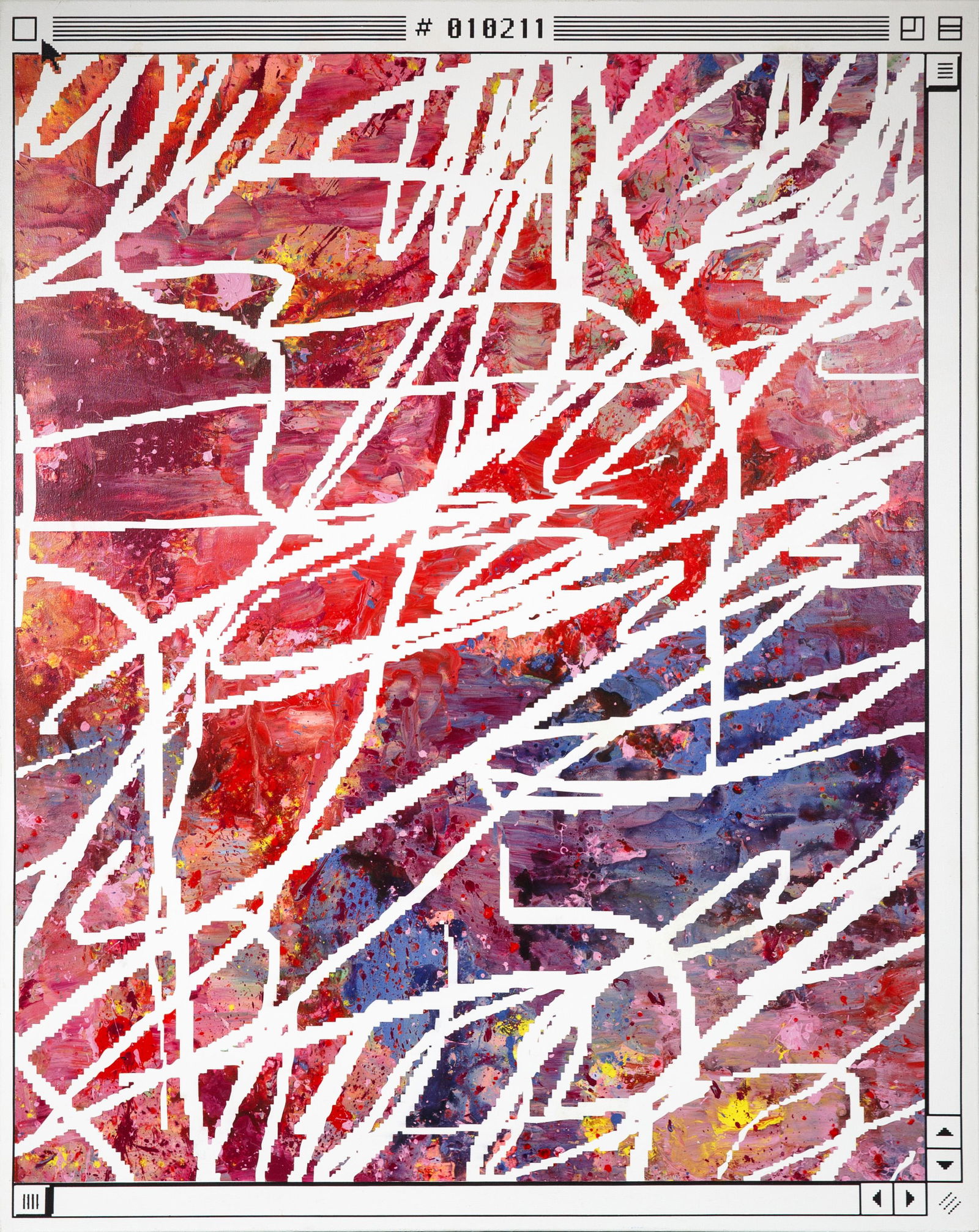 GEORGE PUSENKOFF (RUSSIAN B. 1953): GEORGE PUSENKOFF (RUSSIAN B. 1953) Erased Dream Digital ,2006 acrylic on canvas 150 x 120 cm (59 x 47 1/4 in.) unframed signed, dated and titled on verso PROVENANCE Acquired directly from the artist b