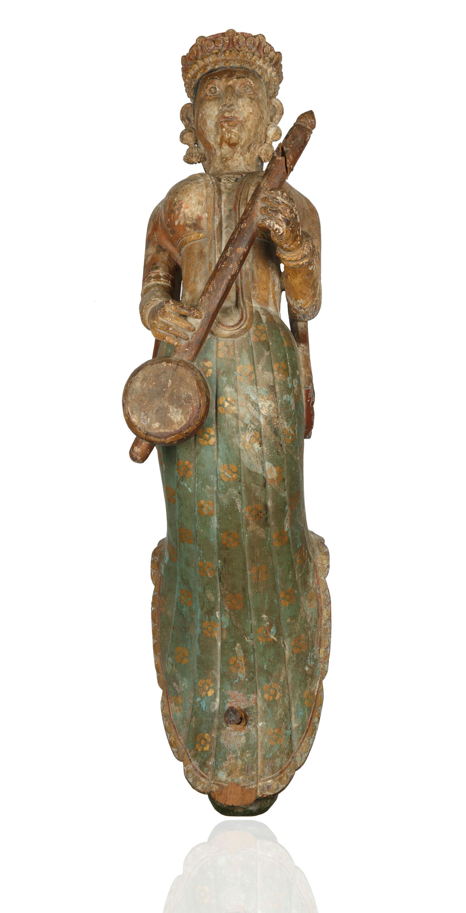 AN EASTERN EUROPEAN WOODEN SHIP FIGUREHEAD (1 of 6)