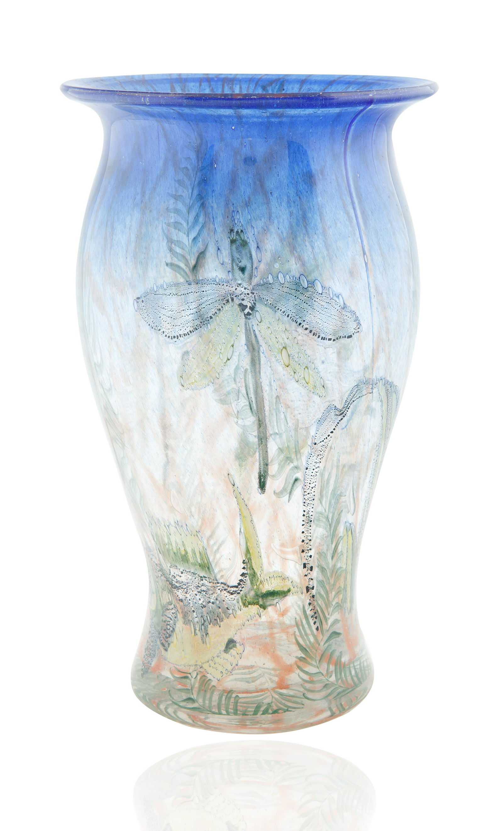 A 'JOHNOLYTH' CASED GLASS VASE, ERNST HANTICH & CO. HAIDA, 1930S (1 of 5)