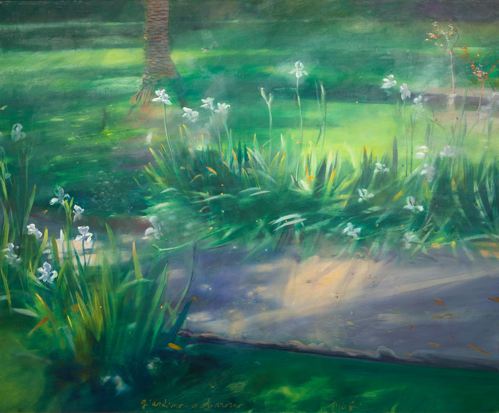 MARIO MADIAI (ITALIAN B. 1944): MARIO MADIAI (ITALIAN B. 1944) Landscape, oil on canvas 100 x 120 cm (39 3/8 x 47 1/4 in.) framed dimensions: 113 x 132.5 cm (44 1/2 x 52 1/8 in.) signed along lower edge PROVENANCE Gekkoso Gallery, T