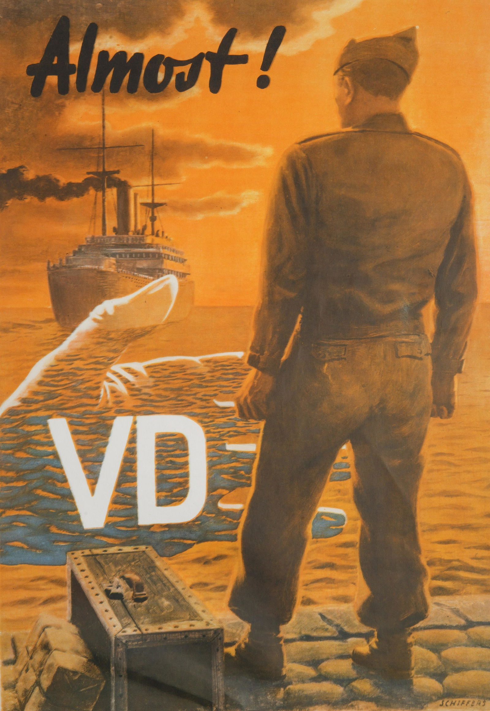 FRANZ OSWALD SCHIFFERS (1902-1976) ORIGINAL WWII POSTER (1 of 2)