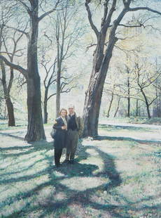 OLEG VASSILIEV (RUSSIAN 1931-2013): OLEG VASSILIEV (RUSSIAN 1931-2013)Spring Shadows 2003-2004 oil on canvas 120 x 92 cm (47 1/4 x 36 1/4 in.) unframed monogrammed and dated 2004 lower right; signed, dated 2003-2004 and titled on verso