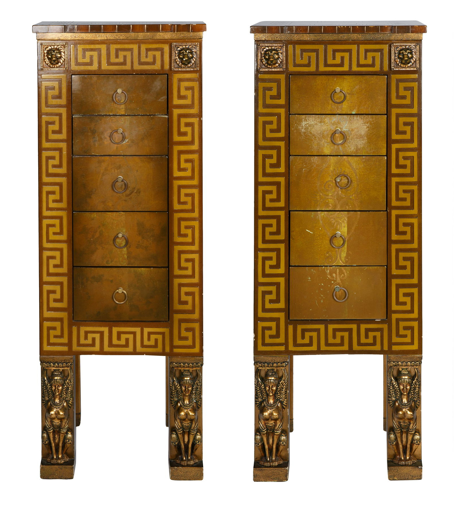 PAIR OF VERSACE DRAWER CABINETS: A PAIR OF VERSACE DRAWER CABINETS dimensions: 108.8 x 46.64 x 33 cm (42 x 16 x 13 in.)