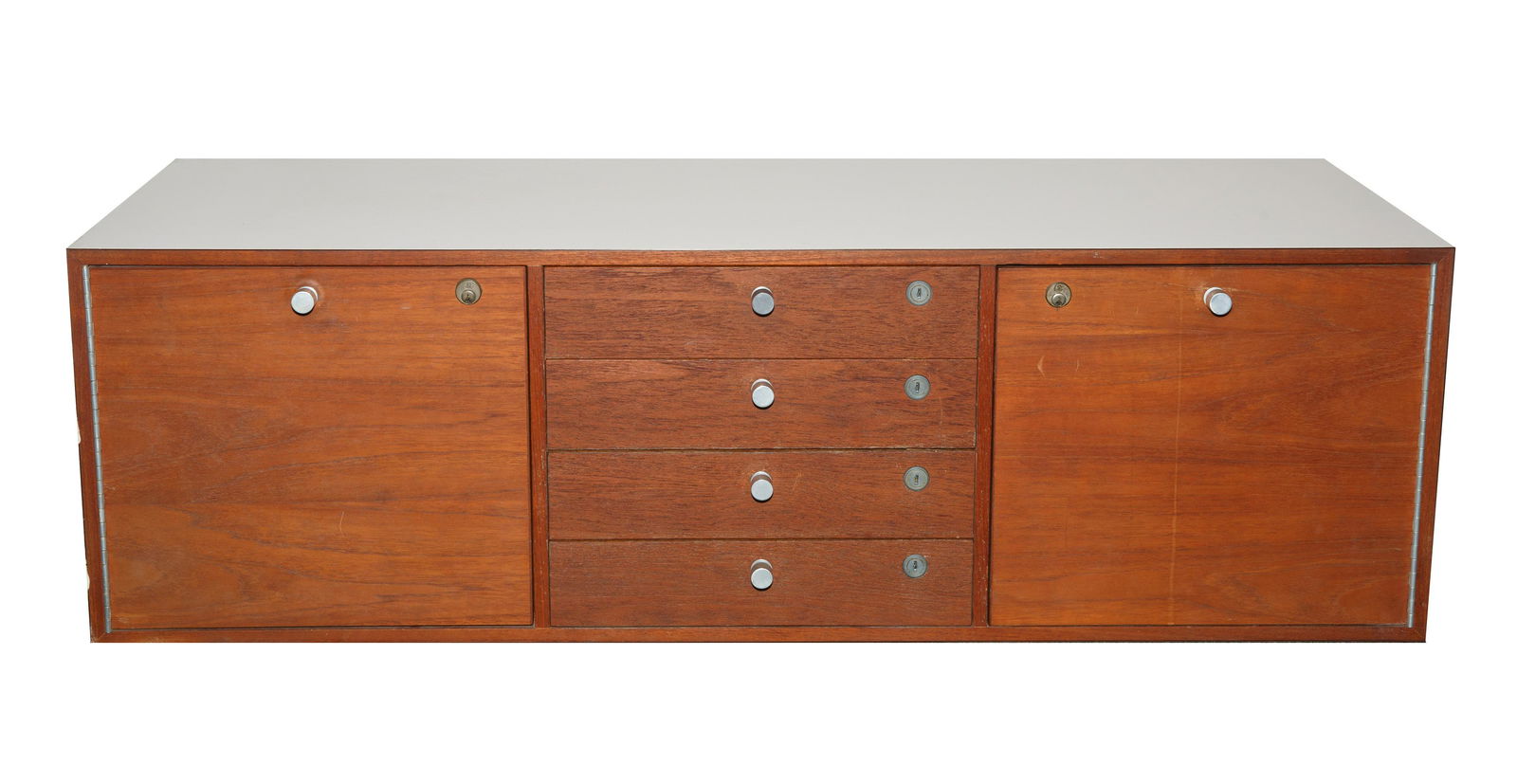 FLOATING MID CENTURY TOILETRY SHELVING UNIT, HAND MADE, CIRCA 1970 (1 of 1)