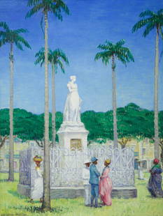 CHRISTINA MORTON (AMERICAN 1891-1957): CHRISTINA MORTON (AMERICAN 1891-1957)Martiniqueoil on canvas 107 x 82 cm (42 1/8 x 32 1/4 in.)framed dimensions: 130 x 103 cm (51 1/8 x 40 1/2 in.)signed lower left