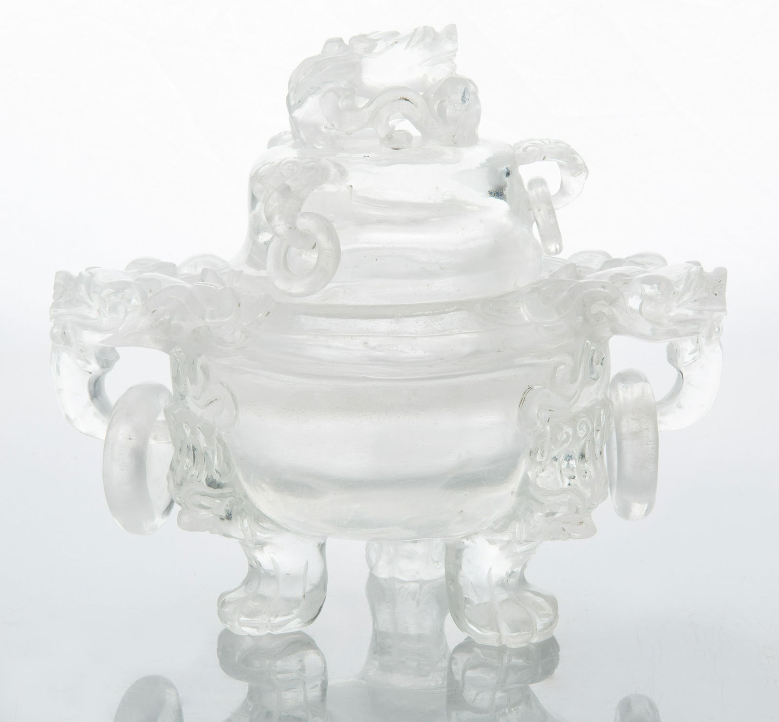 CHINESE ROCK CRYSTAL CENSER WITH COVER (1 of 1)