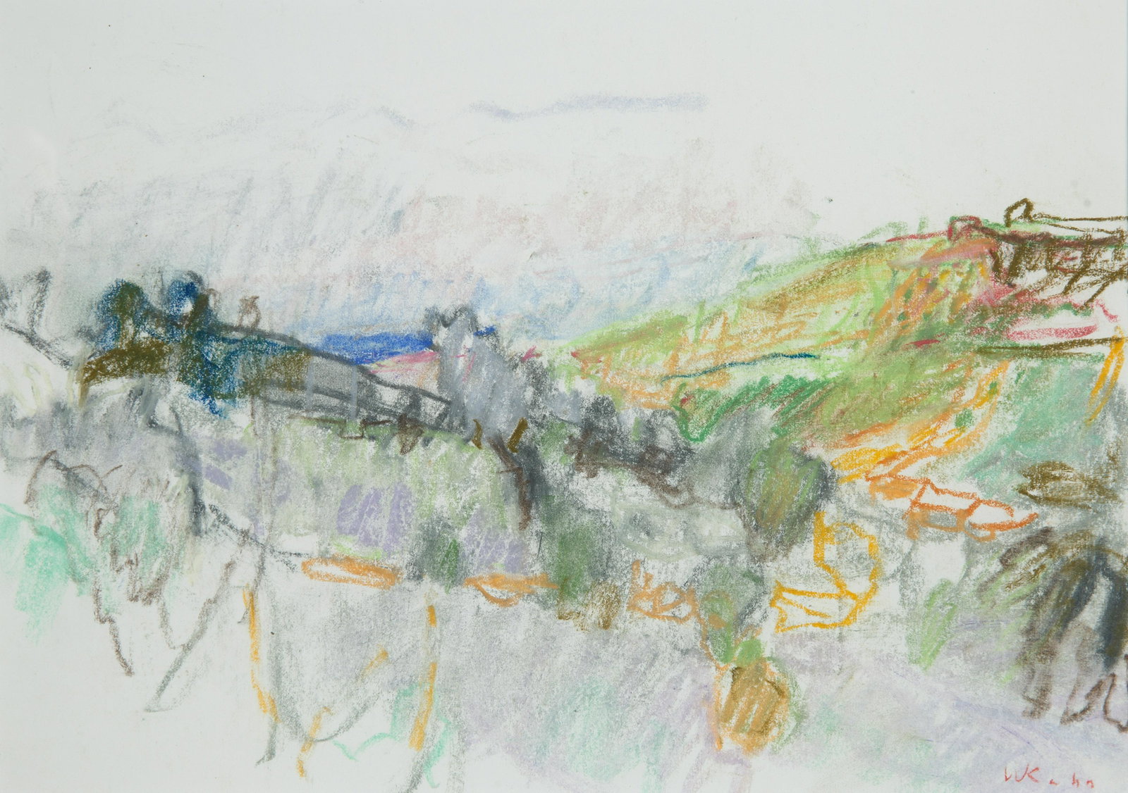 WOLF KAHN (GERMAN-AMERICAN 1927-2020): WOLF KAHN (GERMAN-AMERICAN 1927-2020)Tuscany, pastel on paper23 x 32 cm (9 x 12 5/8 in.) [sight]framed dimensions: 46 x 55 cm (18 1/8 x 21 5/8 in.)signed lower right PROVENANCE Acquired directly fro