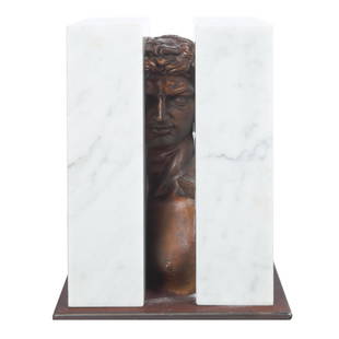 SACHA SOSNO (FRENCH 1937-2013): SACHA SOSNO (FRENCH 1937-2013)David Oblitere, 2007bronze and marbledimensions including base: 41 x 30.5 x 30 cm (16 1/8 x 12 x 11 3/4 in.)signed, dated and inscribed with edition 2/8 on verso