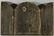 316: ANTIQUE RUSSIAN TRIPTYCH ICON WITH SAINTS - 3
