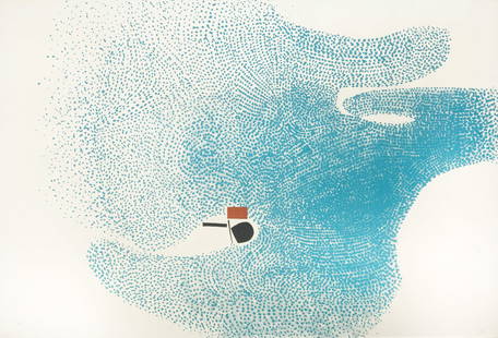 VICTOR PASMORE (BRITISH 1908-1998): VICTOR PASMORE (BRITISH 1908-1998)Points of Contact 1965 serigraph on paper 68 x 101 cm (26 3/4 x 39 3/4 in.), framed dimensions: 70 x 103 cm (27 1/2 x 40 1/2 in. ) numbered 16/70 lower left and initi