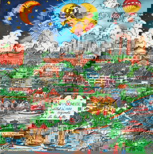 CHARLES FAZZINO (AMERICAN B. 1955): CHARLES FAZZINO (AMERICAN B. 1955)New Rochelle 3D serigraph on paper 14 x 14 cm (8 1/4 x 8 1/4 in.), framed dimensions: 21 x 21 cm (8 1/4 x 8 1/4 in.) signed in plate lower right CONDITION Observed in