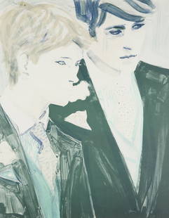 ELIZABETH PEYTON (AMERICAN B. 1965): ELIZABETH PEYTON (AMERICAN B. 1965)Prince Harry and Prince William, 2000lithograph on paper48 x 61 cm (18 7/8 x 24 in.); unframedsigned, dated and numbered 174/350 lower centerLOT NOTES Similar item c